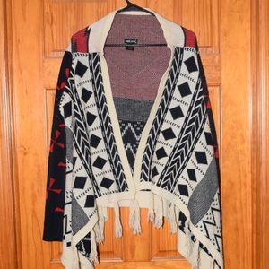 Wet Seal Red, Blue, and Beige Shawl